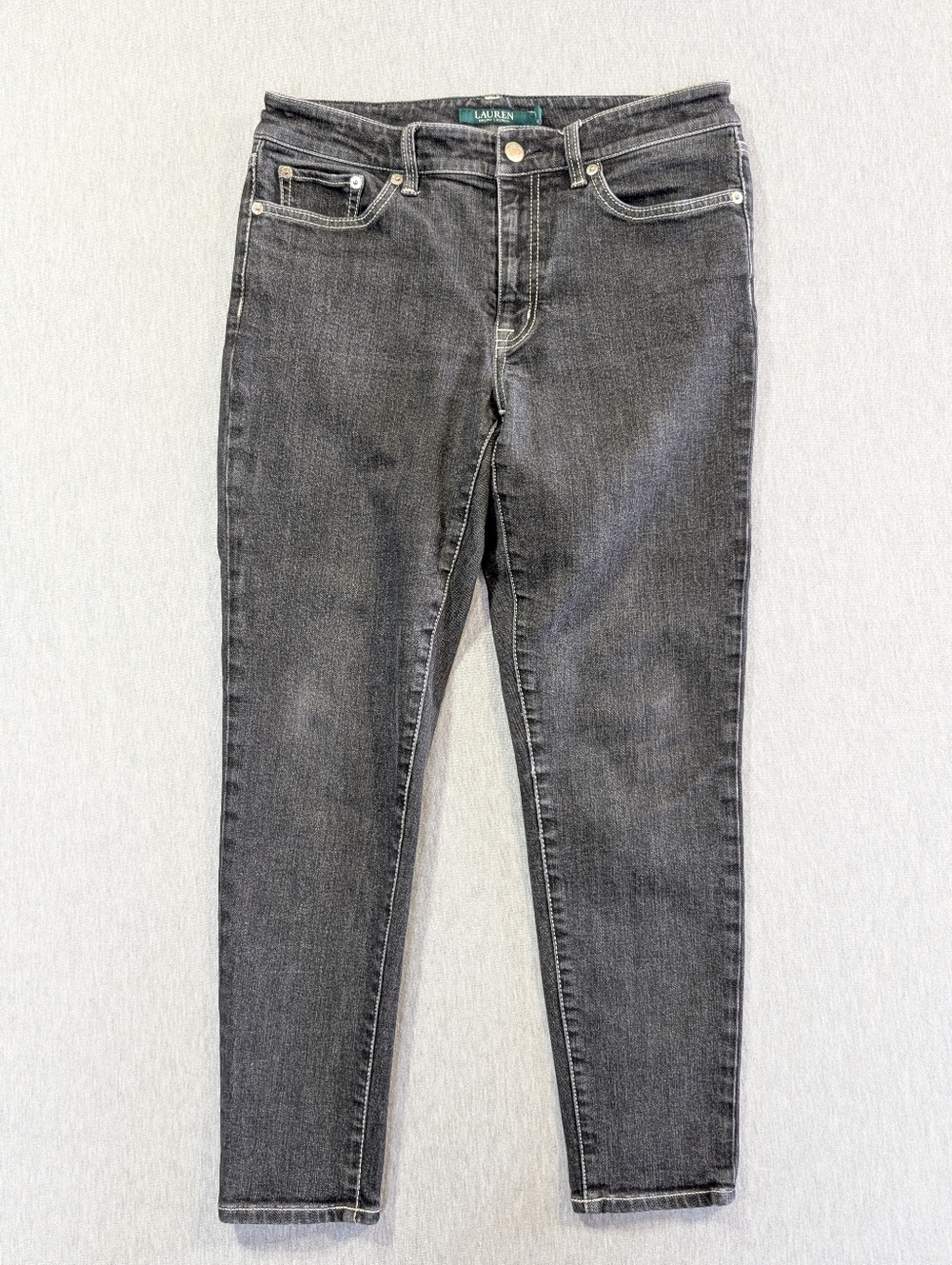 Lauren Ralph Lauren Premier Skinny Ankle Jeans Women's 6 Black